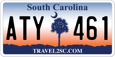 SC license plate ATY461