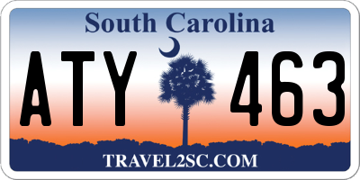 SC license plate ATY463