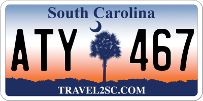 SC license plate ATY467
