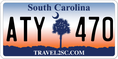 SC license plate ATY470