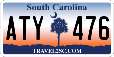 SC license plate ATY476