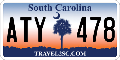 SC license plate ATY478