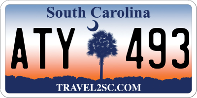 SC license plate ATY493