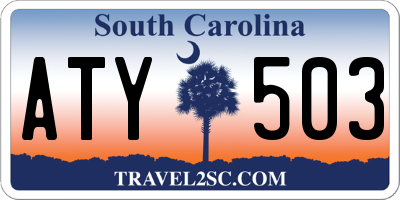 SC license plate ATY503