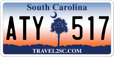 SC license plate ATY517