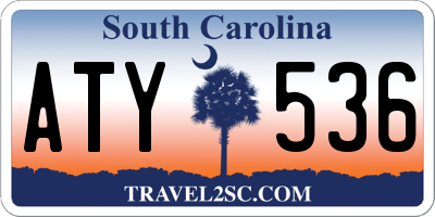SC license plate ATY536