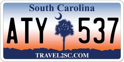 SC license plate ATY537