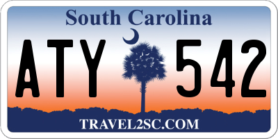 SC license plate ATY542