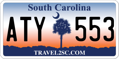 SC license plate ATY553