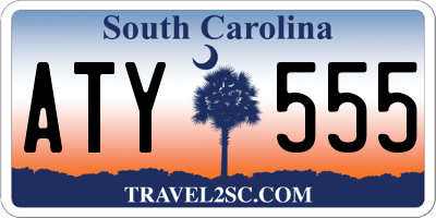 SC license plate ATY555