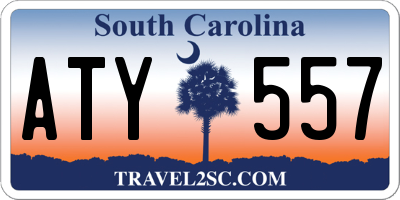 SC license plate ATY557