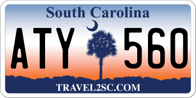 SC license plate ATY560