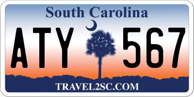 SC license plate ATY567