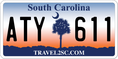 SC license plate ATY611