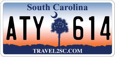 SC license plate ATY614