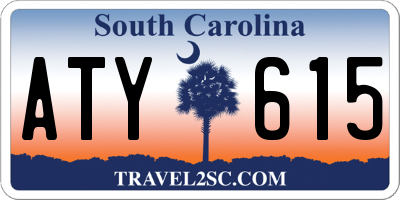 SC license plate ATY615
