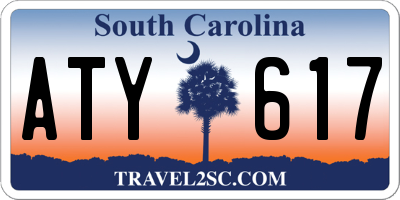 SC license plate ATY617