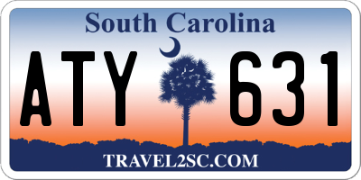 SC license plate ATY631