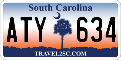 SC license plate ATY634