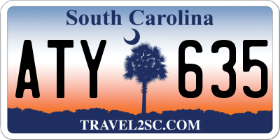 SC license plate ATY635