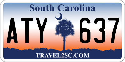 SC license plate ATY637