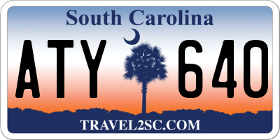SC license plate ATY640