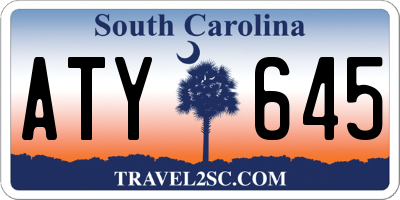 SC license plate ATY645