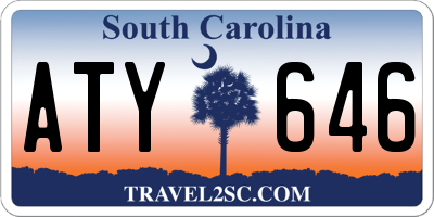 SC license plate ATY646