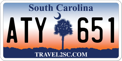 SC license plate ATY651