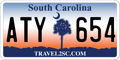 SC license plate ATY654