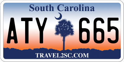 SC license plate ATY665