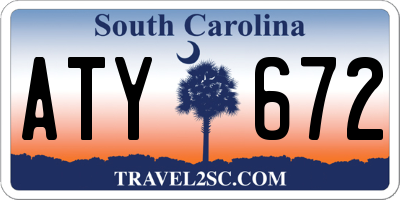 SC license plate ATY672