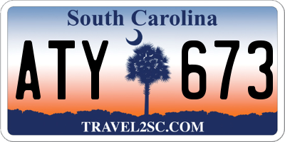 SC license plate ATY673