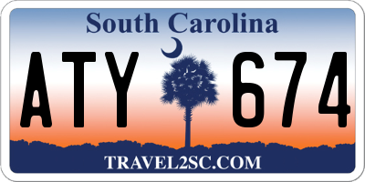SC license plate ATY674