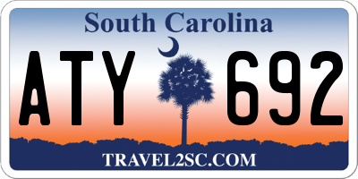 SC license plate ATY692