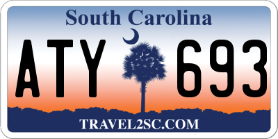 SC license plate ATY693