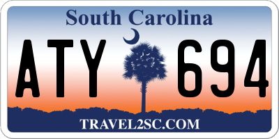 SC license plate ATY694