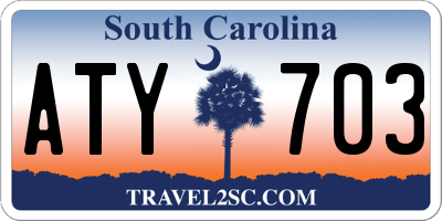 SC license plate ATY703