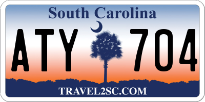 SC license plate ATY704