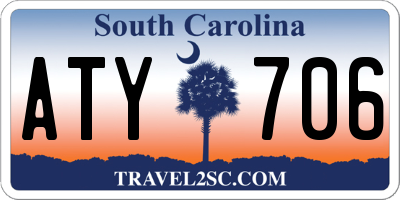 SC license plate ATY706
