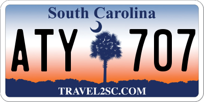 SC license plate ATY707