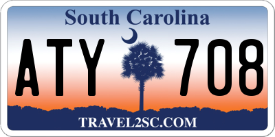SC license plate ATY708