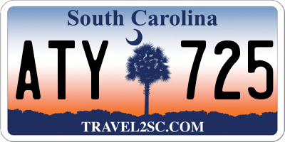 SC license plate ATY725