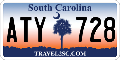 SC license plate ATY728