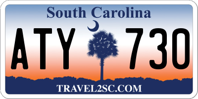 SC license plate ATY730