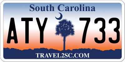 SC license plate ATY733