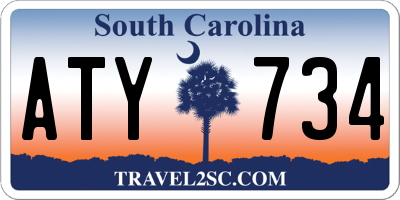 SC license plate ATY734