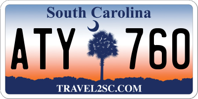 SC license plate ATY760