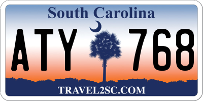 SC license plate ATY768
