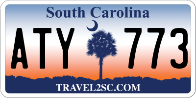 SC license plate ATY773